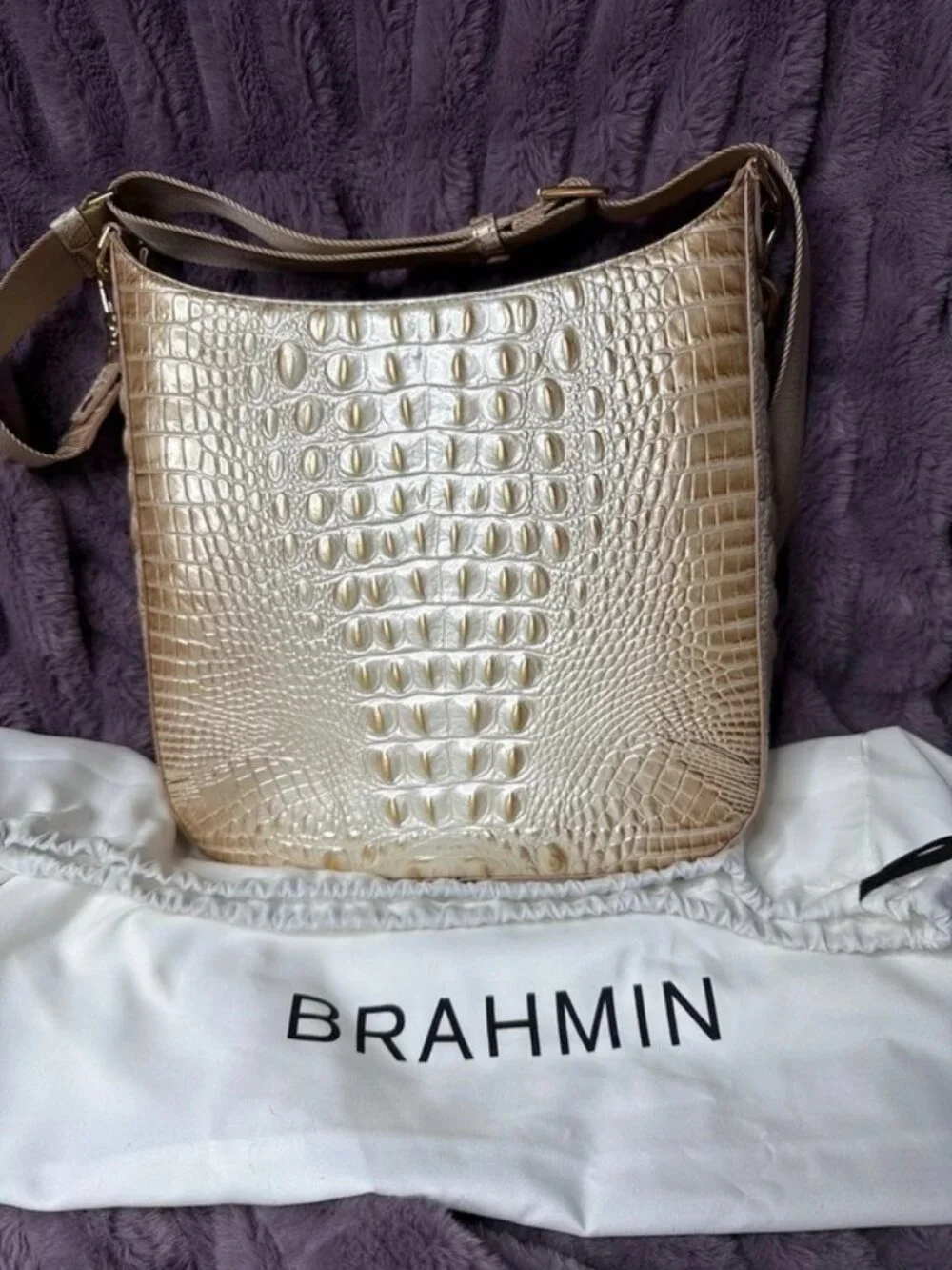 Brahmin Leia Melbourne Small Leather Crossbody Bag